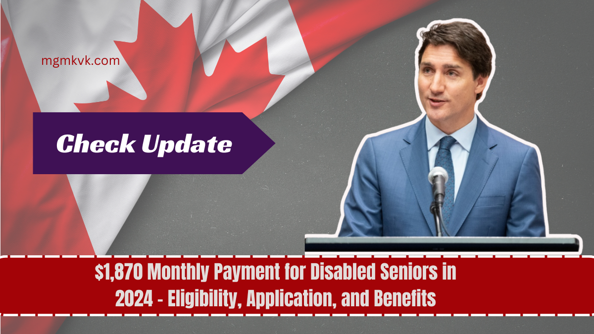 $1,870 Monthly Payment for Disabled Seniors in 2024 - Eligibility, Application, and Benefits