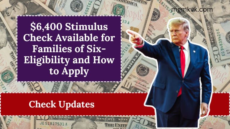 $6,400 Stimulus Check Available for Families of Six- Eligibility and How to Apply