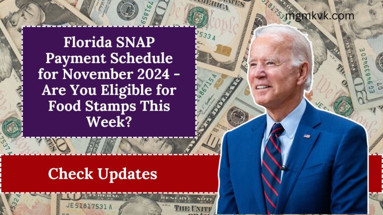 Florida SNAP Payment Schedule for November 2024 - Are You Eligible for Food Stamps This Week?